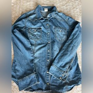H&M Long Sleeve Denim Button Down